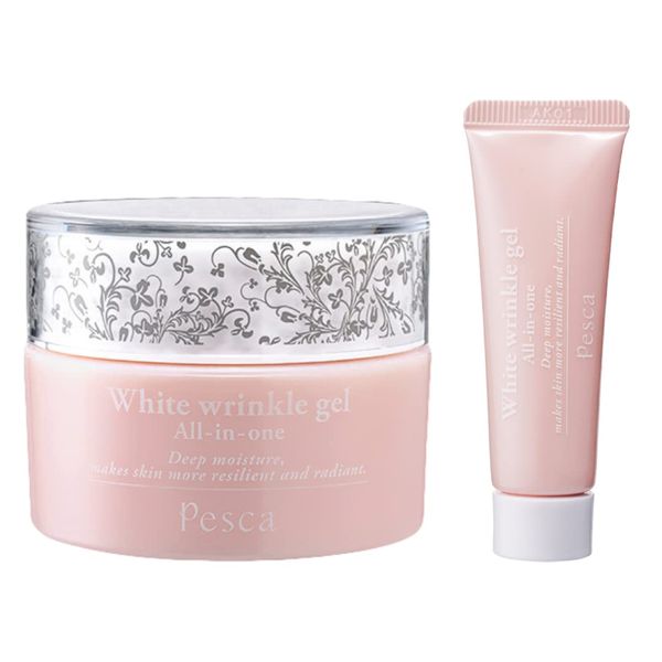 Pesca Medicated Wrinkle White Gel, Aging Care, All-in-One Gel, Medicated Wrinkle White Gel, 0.4 oz (10 g) (Not for Sale), Wrinkle Improvement, Whitening Care, Prevents Skin Bleaching, Niacinamide Formula, Lotion, Beauty Serum, Milky Lotion, Cream Pack, Ey