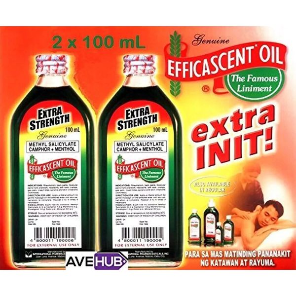 2 Efficascent Oil Extra Strength 100mL Counterirritant 2 bottles x 100mL by E..1