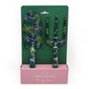 Fork and Trowel Garden Tool Set - William Morris Larkspur Design, Green
