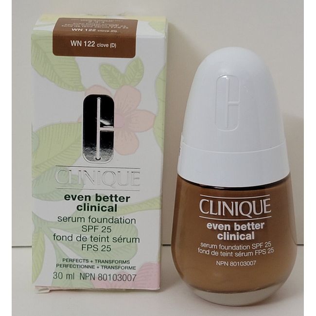 CLINIQUE Even Better Clinical Serum Foundation 1 oz / 30ml SPF 25 WN 122 CLOVE D