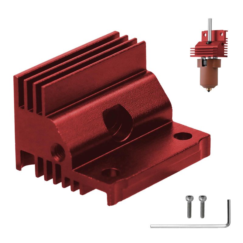 Olzzdda Red Cooling Block Aluminum Heat Sink, All Metal Replacement K1C ...