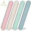 4 Pack Travel Toothbrush Case, NEXCURIO Portable Breathable Toothbrush Holder for Travel/Camping/School/Home