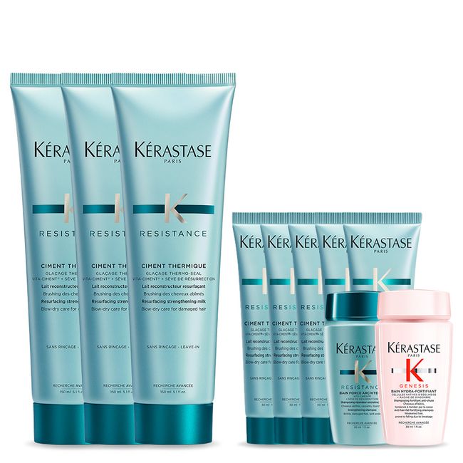 [Kérastase][Jang Wonyoung Hair Essence] Simon Thermic 150ml Trio Set [5 Simon 30ml + 2 additional travel shampoos]