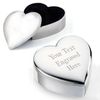 Engraved Silver Plated Heart Trinket box Personalised
