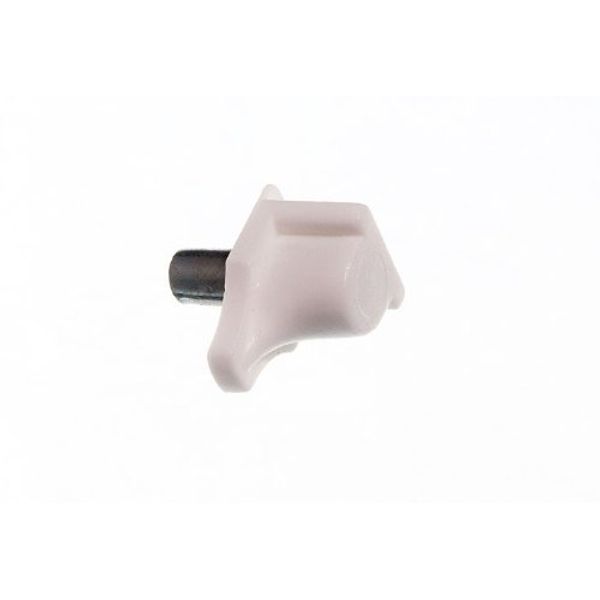 BOOK CASE PEG SHELF SUPPORT WHITE PLASTIC PEG METAL PIN STUD 5MM ( pack 12 )