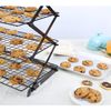 Geesta 2/3/4-Tier Upgraded Collapsible Cooling Rack with Adjustable 3 Setting Design Stackable Roasting Cooking Drying Wire Cooling Rack for Cookies Baking Gifts for Women