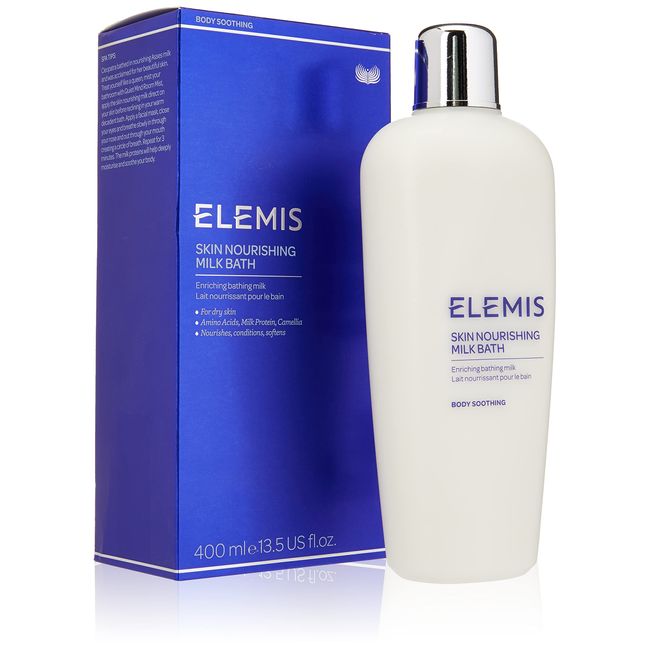 ELEMIS Skin Nourishing Milk Bath | Creamy Bathing Milk Enriches, Conditions and Softens Extra Dry Skin with Camellia Oil and Oat Extract | 13.5 Fl Oz