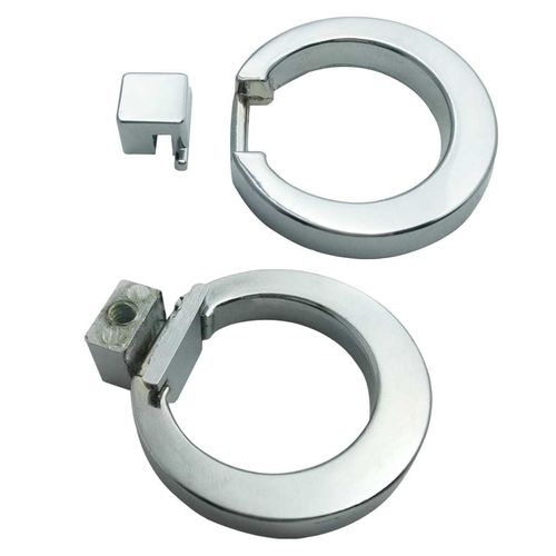 Smbbit 5 Pack Modern Minimalist Drawer Single Hole Pull Furniture Wardrobe Shoe Closet Cabinet Door Pull Ring Bright Chrome Zinc-Alloy Casting