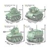 AFM M60 Patton/M5 Light Tank/M26 Pershing/M113APC 4-Piece Set (Total 708Blocks)