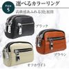 Seal Case, Hanko Pouch, Handmark, Multi-functional, Bulk Storage, Compact, Portable, Zipper, Divider, Genuine Leather, Black