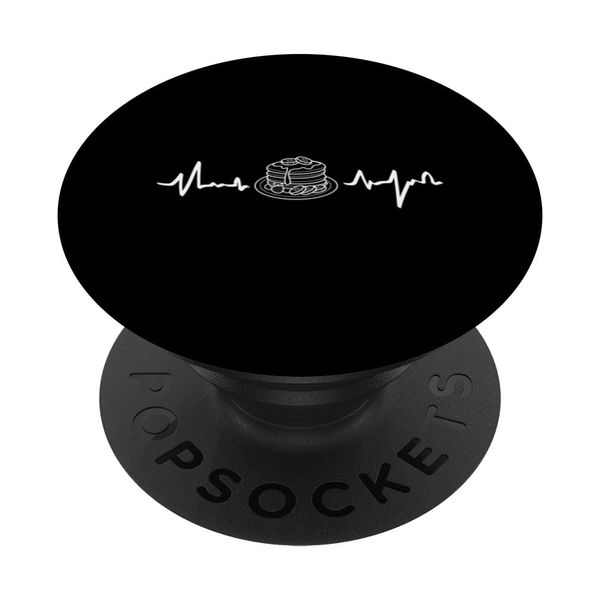 Heartbeat Pancakes Love Breakfast Delight PopSockets Adhesive PopGrip