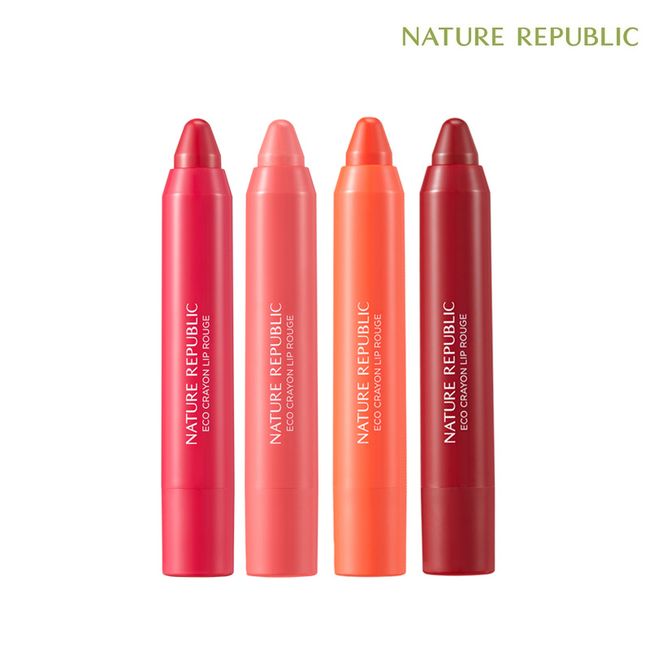 Nature Republic By Flower Eco Crayon Lip Rouge 4 types, choose 1