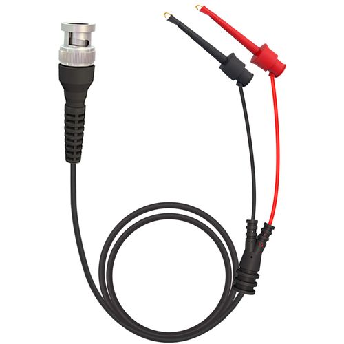 Cleqee BNC Test Lead Hook Clip Probe Cable High Conductivity BNC Male to Dual Copper Wire Mini Grabber IC Test Hook Clip Oscilloscope Test Cable Probe Wire for Electronic Testing