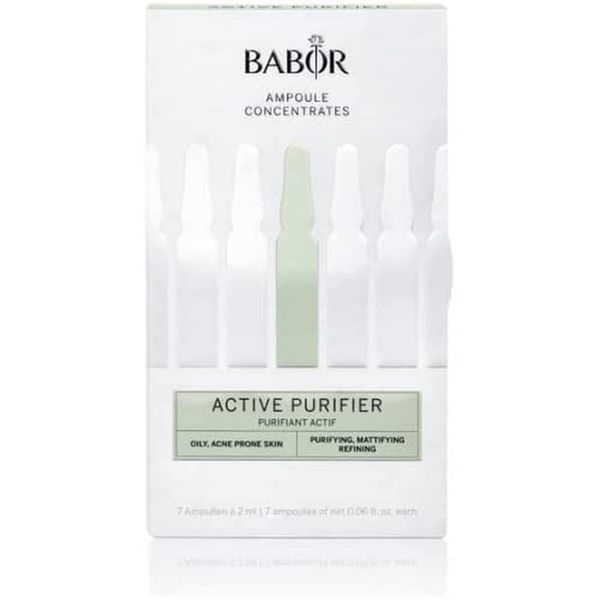 BABOR Active Purifier, Serum Ampullen für das Gesicht, Mit Teebaumöl für reduzierte Unreinheiten, Vegane Formel, Ampoule Concentrates, 7 x 2 ml