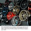 MODZ® Matrix Glossy Black with Ball Mill 15" Golf Cart Wheel