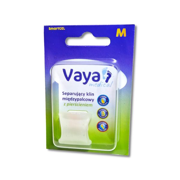 Vaya Medical Gel Toe Separator Toe Spacer With Ring Correction Pressure Relief SmartGel Medical Polymer Gel 1 Piece Size M