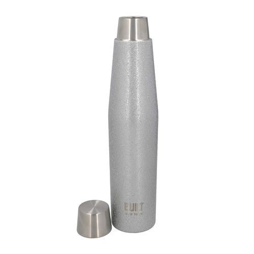 Built Apex Insulated Water Bottle with Leakproof Perfect Seal Lid, Sweatproof 100% Reusable BPA Free 18/8 Stainless Steel Flask, Silver Glitter, 540 ml