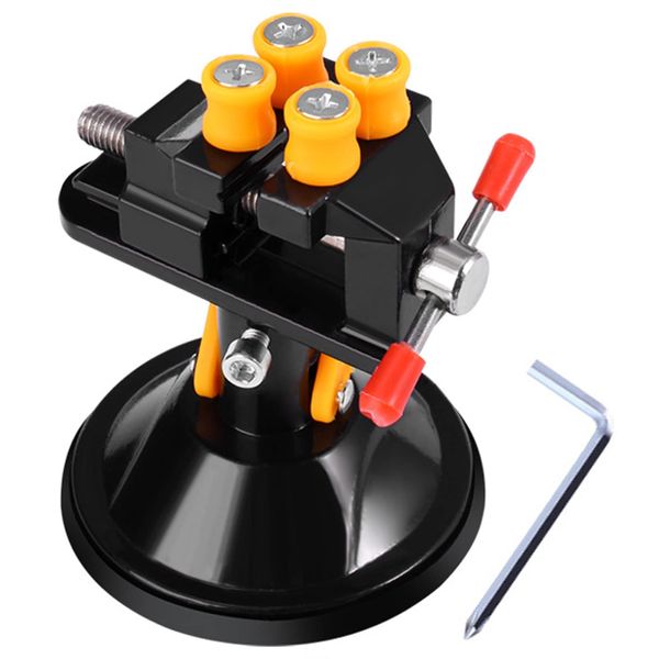 Gasea Universal Mini Table Vise Small Clamp 360° Bench Vice Clamp Craft Vise with Suction Cup Base for Walnut Jewelry Watch