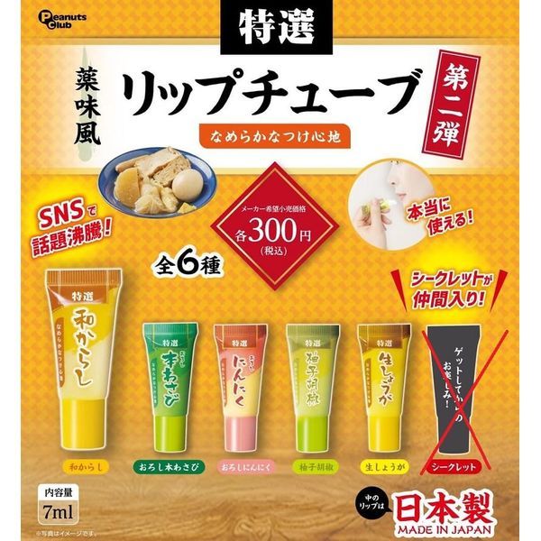 Really Usable! Condiment Style Lip Tube, Vol. 2, 5 Types