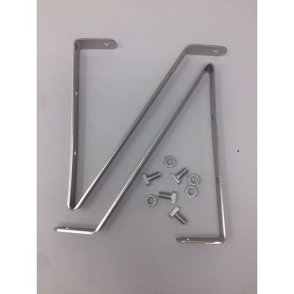 Elloughton Greenhouses Shelf Brackets 6" Wide - Two Stainless Steel Brackets with Standard Greenhouse Cropped Nuts & Bolts