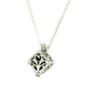Wish Prayer Box Silver Essential Oil Diffuser Necklace- 18"