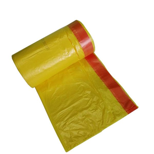 Small Trash Bags Fangkun 4 Gallon Yellow Plastic Bag Drawstring Bathroom Garbage Bags 15 Liter Wastebasket Trash Can Liners for Bathroom Bedroom Office Kitchen,Trash Can Liners,90 Count