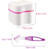BTwood - Denture Bath Kit - Includes 2 Denture Bath Cups + 2 Denture Cleaner Brushes + 2 Strainer Baskets - Ideal for Dentures, Retainers & Mouthguards, 1.0 Fl Oz