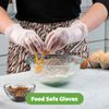 Comfy Package [100 Count Clear Powder Free Vinyl Disposable Plastic Gloves - Large