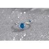 Qings Birthstone Rings Made of Birthstone 925 Sterling Silver, Small Cubic Zirconia Adjustable Open Rings, Cubic Zirconia