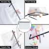 Pack of 12 A6 Document Wallets, Document Folder A6, Document Bag with Zip, Document Bag with Zip, Document Bag Zip, for File Paper Receipts (Black)