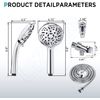 High Pressure 9-Settings Shower Head Handheld Bathroom Shower Sprayer With Hose
