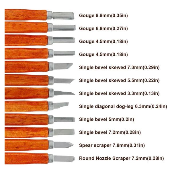 77 Star Wood Carving Tools, Professional Wood Carving Chisels Set with Grindstone, Professional Carbon Steel Whittling Knife for Wood, Fruit, Vegetable Carving, Sculpture & Wax DIY Craft (14 in 1 Set)