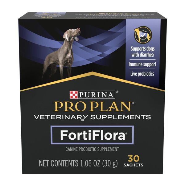 Purina Fortiflora for Dogs Nutritional Supplement 30 Sachet Box 12/24