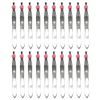 Lurrose 24pcs Flat Tip Tweezers Silver Stainless Steel Eyebrow Tweezer Hair Plucker for Hair and Eyebrows