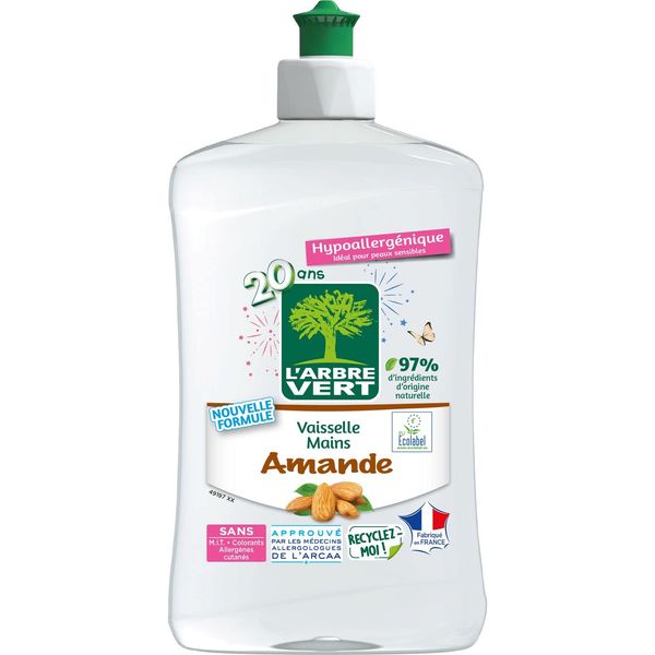 L'Arbre Vert - Spülmittel – Mandel – 500 ml(1er Pack)