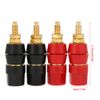 4 Pcs Banana Socket Test Probe Audio Speaker Terminal Binding Post Banana Plug Jack Socket Adapter Connector 4mm Panel Mount Black and Red