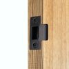 Strike Plate Matt Black Latch Door Frame + Dust Box + Matching Screws (5)
