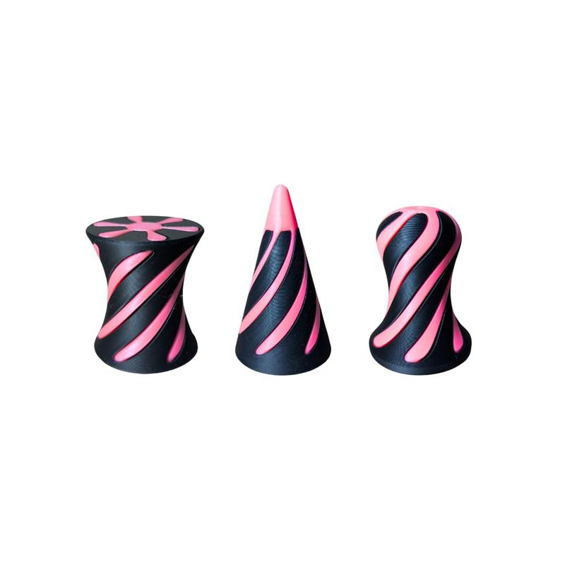 Triformia 3Pcs Glow-in-the-Dark Impossible Fidget Toys, 3D Printed ...