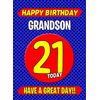 Grandson 21st Birthday Card