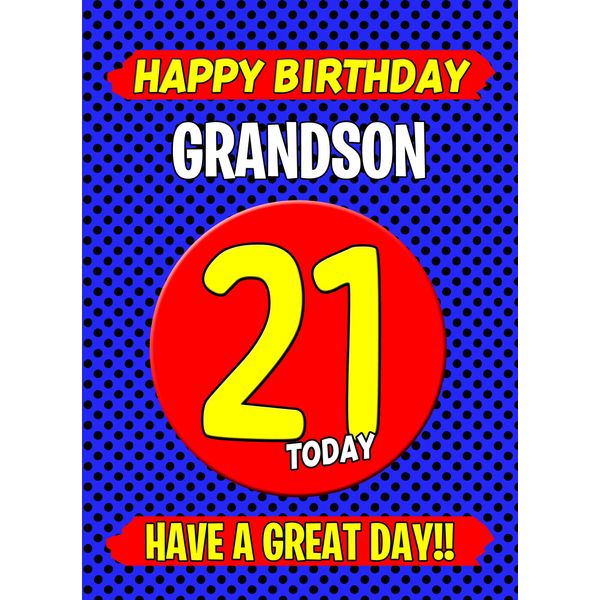 Grandson 21st Birthday Card