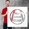 SmartSign "Keep Aisle Clear" Reusable Stencil | 24" x 24" Plastic