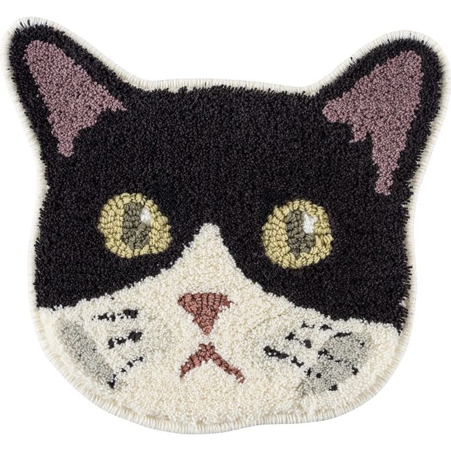 Suminoe 14300834 Chair Mat, Hachiwale, 13.8 x 15.0 inches (35 x 38 cm), Washable, Neko-kao