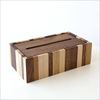 Tissue Case, Solid Wood, Wood Grain, Natural Wood Mosaic Box [map7788]