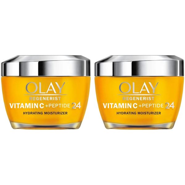 Olay Regenerist Vitamin C + Peptide 24 Face Moisturizer, 1.7 Ounce (2 Count)