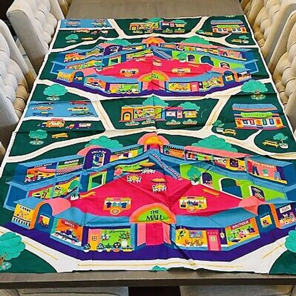 VTG Cranston Play Mat Fabric Road City Town Mall Movies Health Club Pet Store