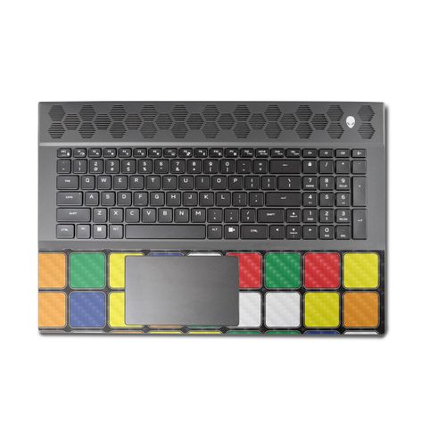 MightySkins Carbon Fiber Skin Compatible with Alienware M18 R1 (2023) Full Wrap Kit - Puzzle Cube | Protective, Durable Textured Carbon Fiber Finish | Easy to Apply & Change Styles | Made in The USA