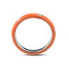 Santuzza 925 Sterling Silver Enamel Stackable Ring Cubic Zirconia Eternity Stacking Ring for Women (Orange,9)