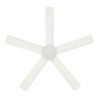 Merwry 52 in. Intergrated LED Matte White Ceiling Fan With Light And Remote