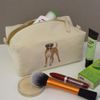 'Standing Boxer Dog' Canvas Wash Bag/Makeup Case (CS00032515)