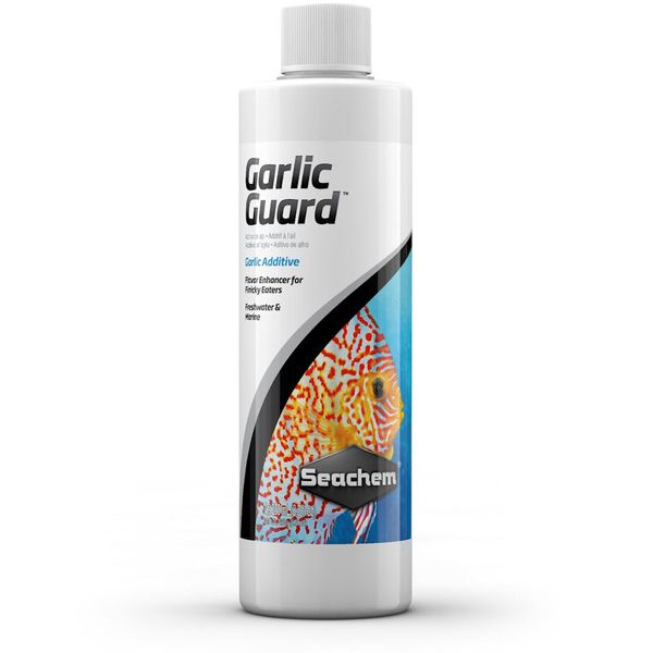 Seachem Garlic Guard 250mL Liquid Garlic Additive Fish Food Flavor Enhancer